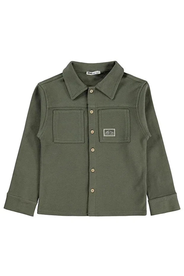 Детская рубашка для мальчиков с длинным рукавом Civil Boys, Khaki