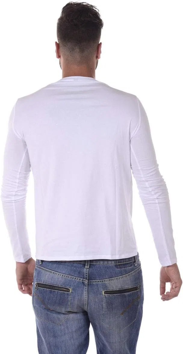 Мужская slim fit футболка с логотипом Armani Jeans, White — фото 2