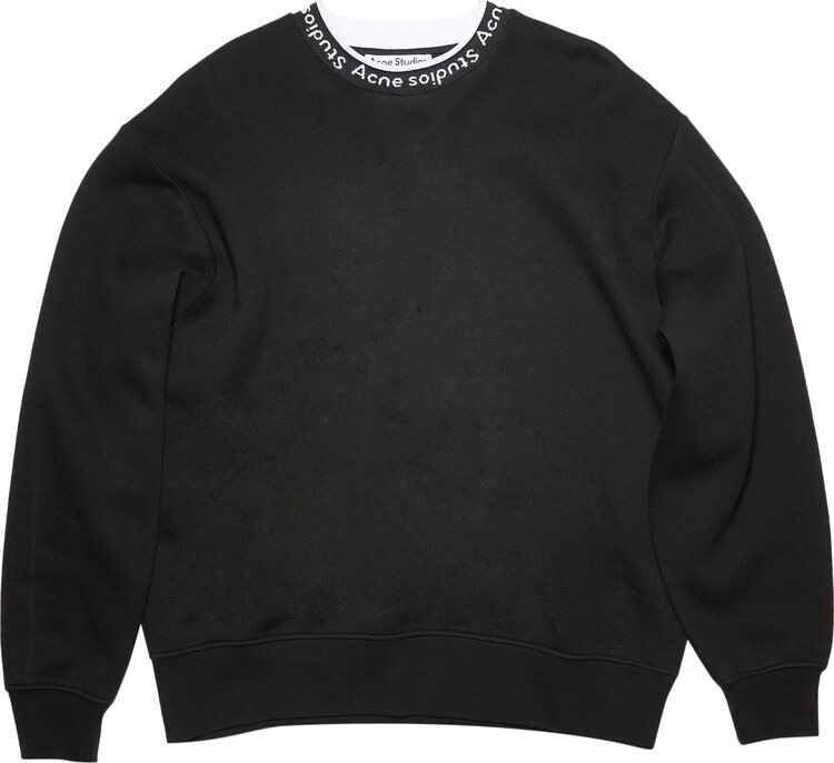 

Толстовка Acne Studios Logo Jacquard Sweatshirt 'Black', черный