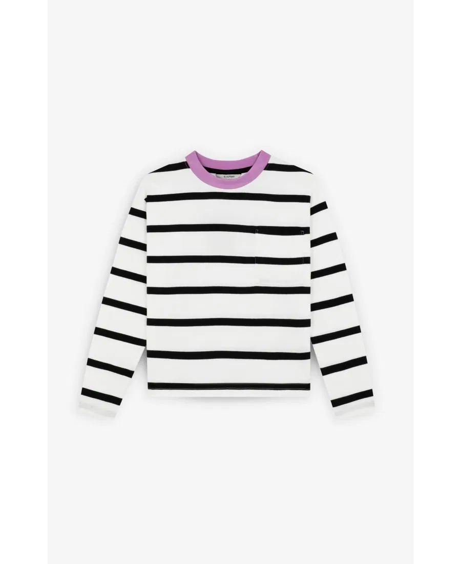 Футболка в полоску с длинным рукавом Big Girls Nauticlstee Scalpers, Black