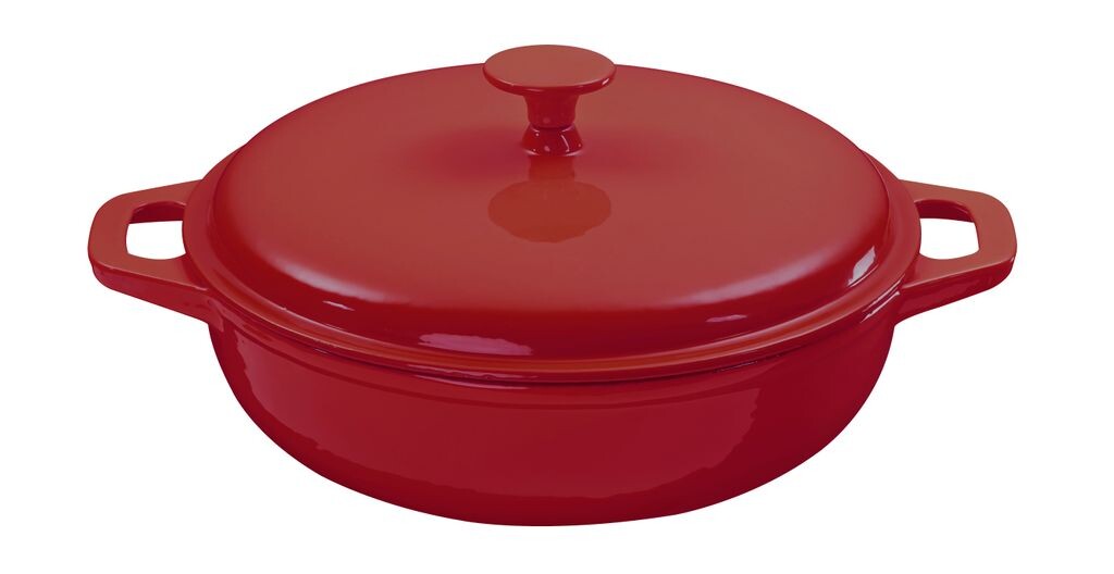 

Чугунная кастрюля KING ø30см/железная жаровня/цвет: темно-красный/высота ок Juergen Klein