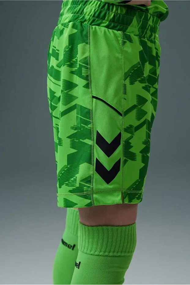 Детские шорты для девочек с принтом Hummel, Neon Green — фото 3