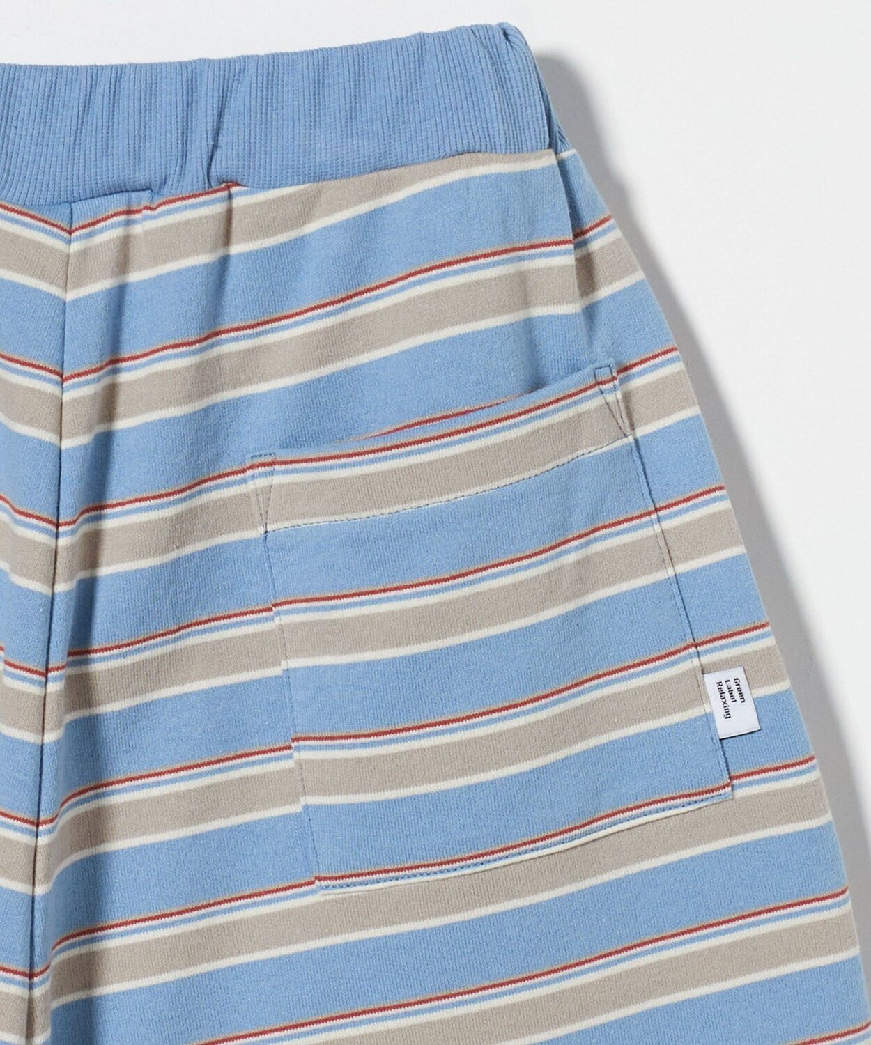 Мини-шорты из флиса в полоску / Детские 140-160 см United Arrows Green Label Relaxing, COBALT — фото 2