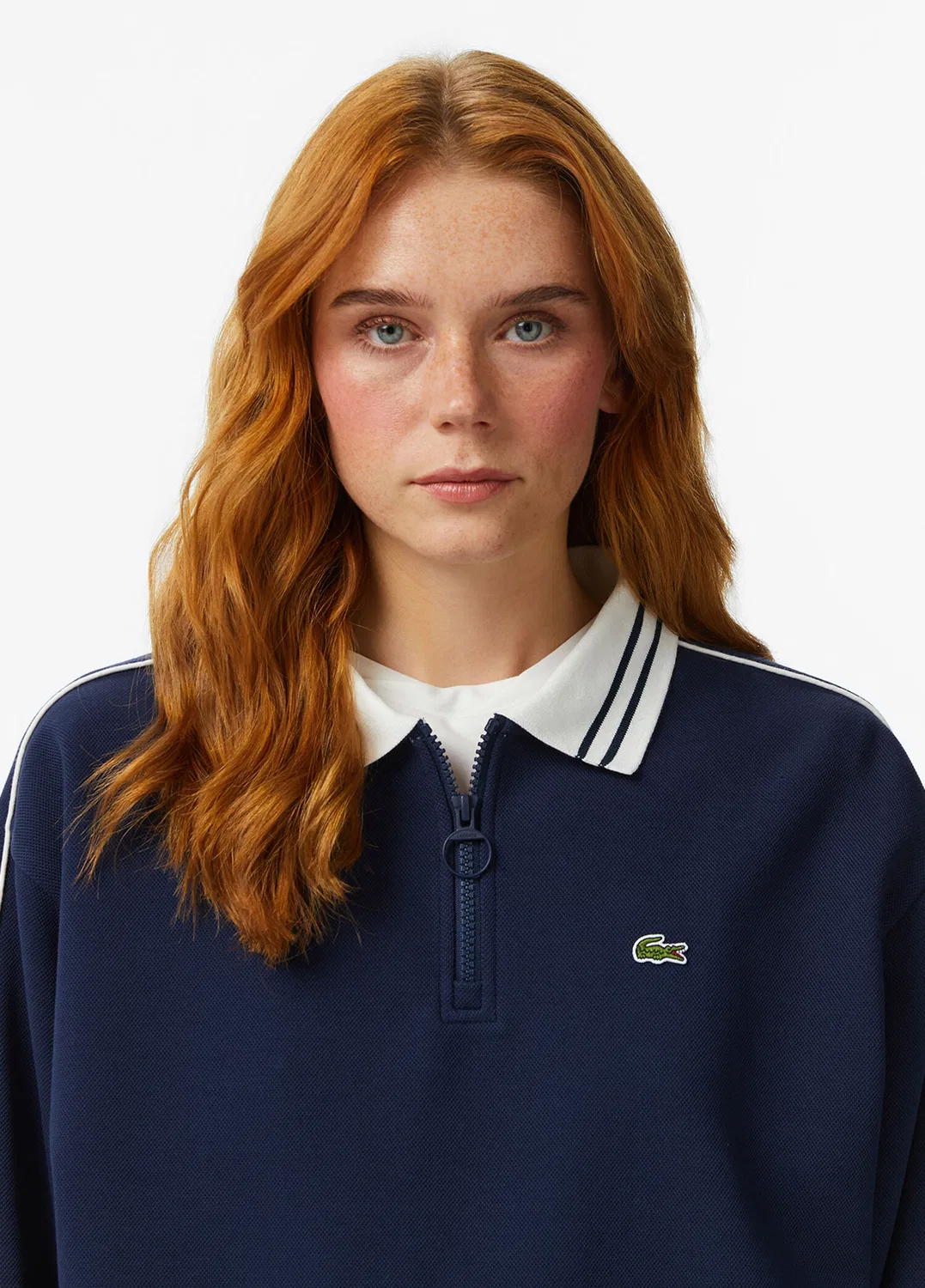 Свитшот Lacoste Loose Fit Polo Yaka, темно-синий — фото 2
