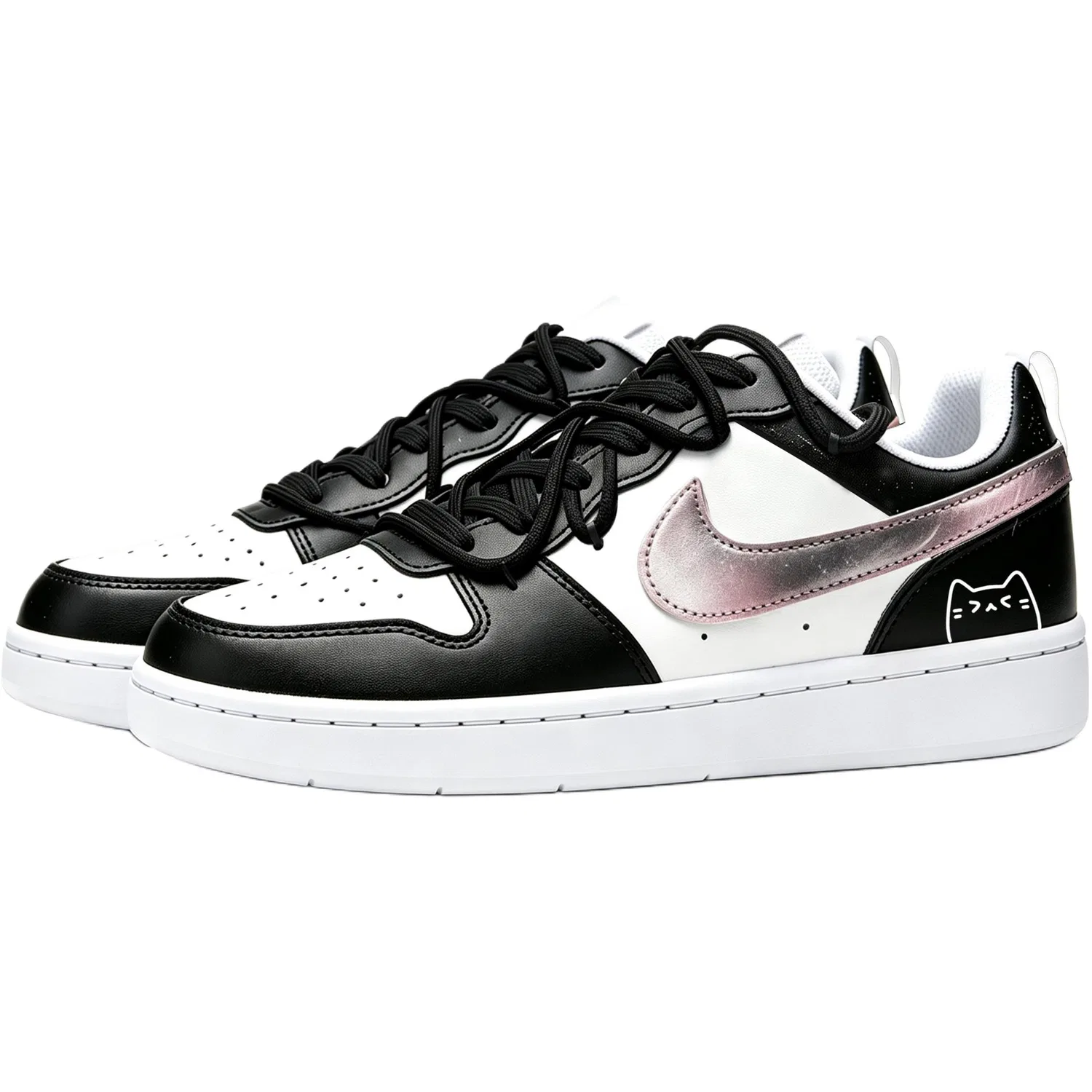 Детские кроссовки для скейтбординга с закрытым носком, Court Borough 2, Nike, Pink — фото 4