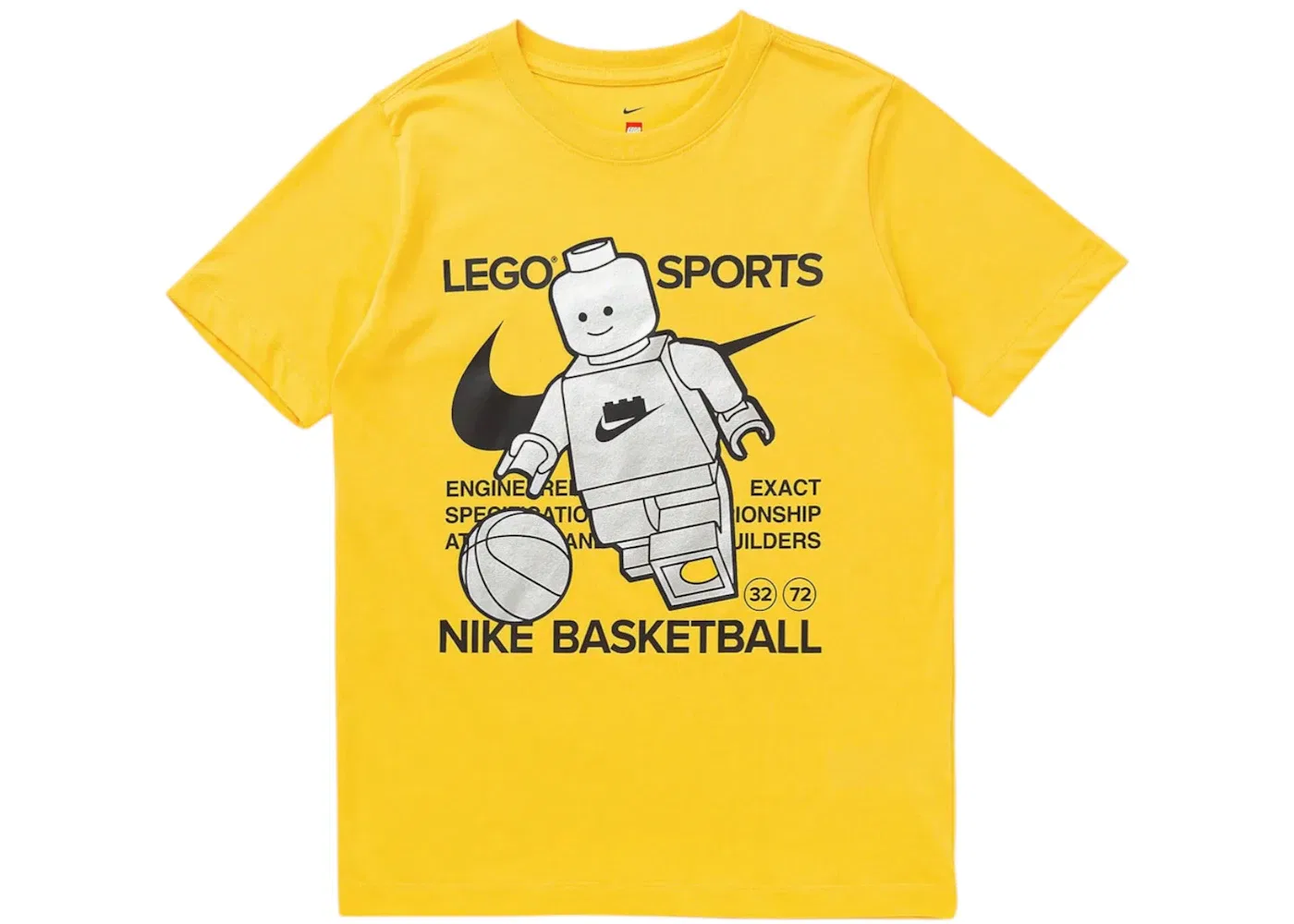 Детская футболка с принтом Nike x LEGO Big Kids Collection T-shirt, Tour Yellow