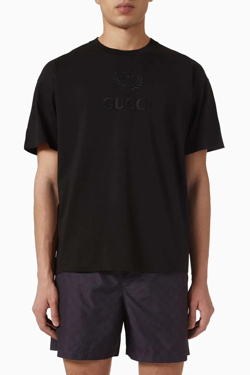 Футболка с коротким рукавом с вышитым логотипом Gucci