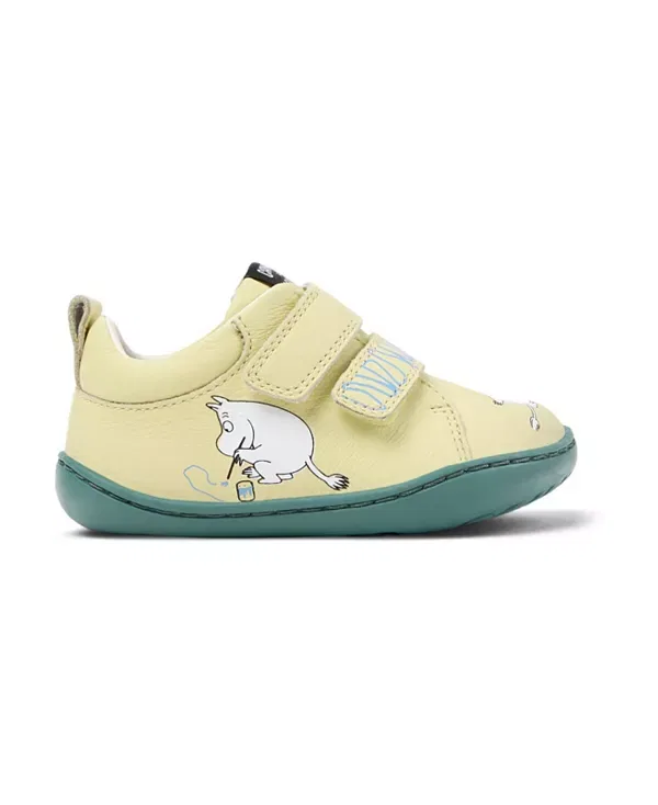Детские кроссовки кожаные Peu Cami Mismatched Leather Sneakers by Moomin Camper, желтый — фото 2