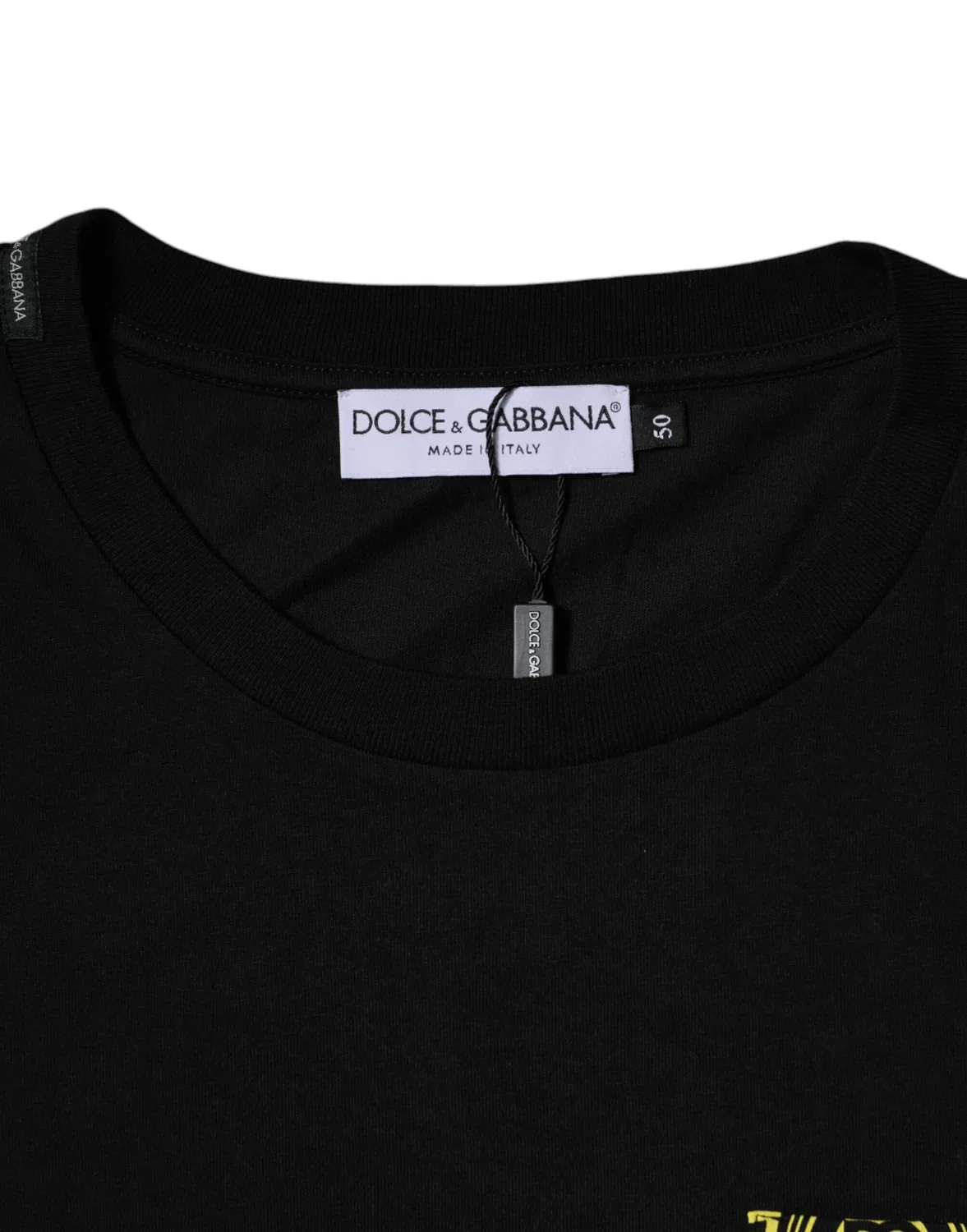 Мужская футболка с принтом логотипа Dolce & Gabbana, Black — фото 4