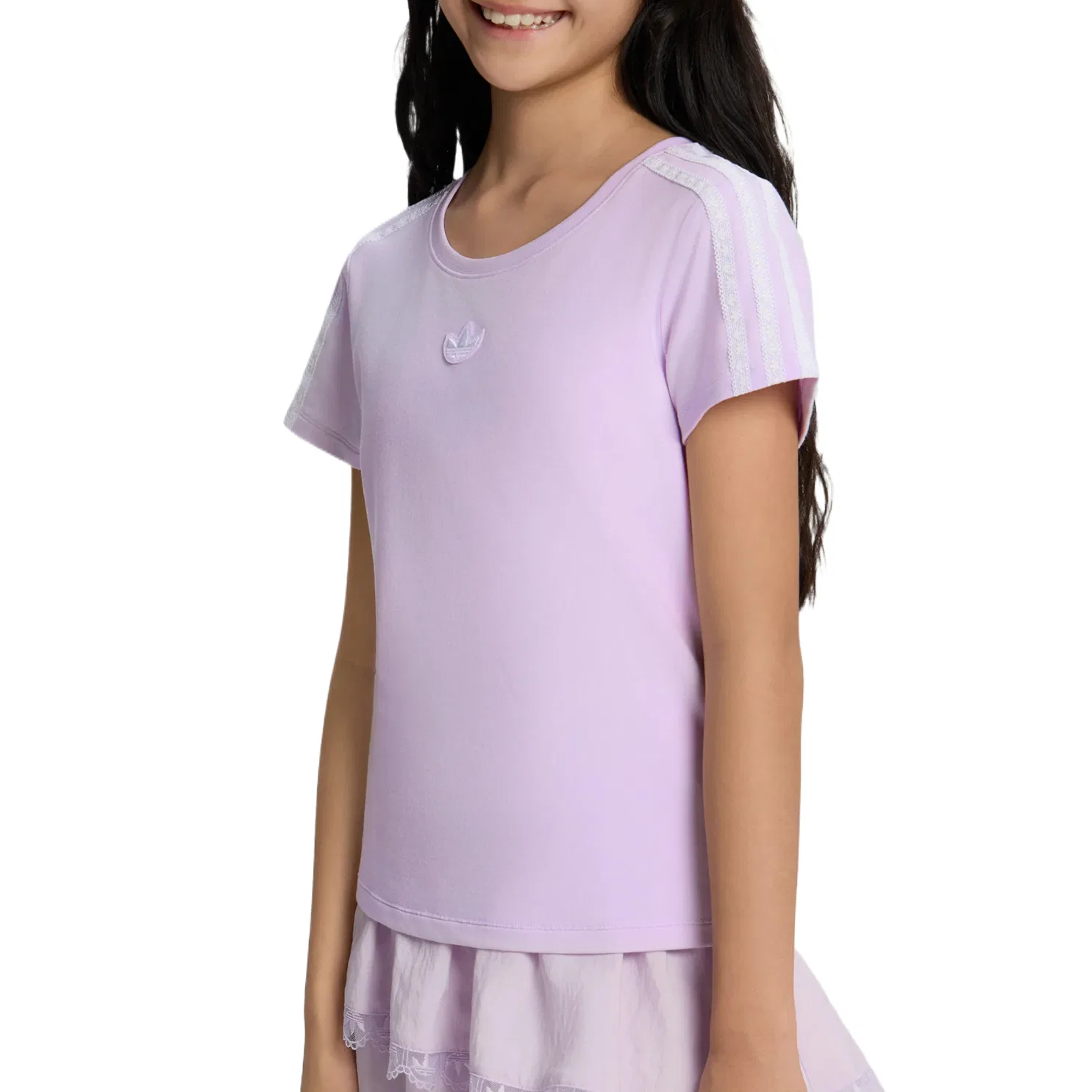 Футболка с круглым вырезом Adidas Originals, Ice Light Purple/White — фото 4