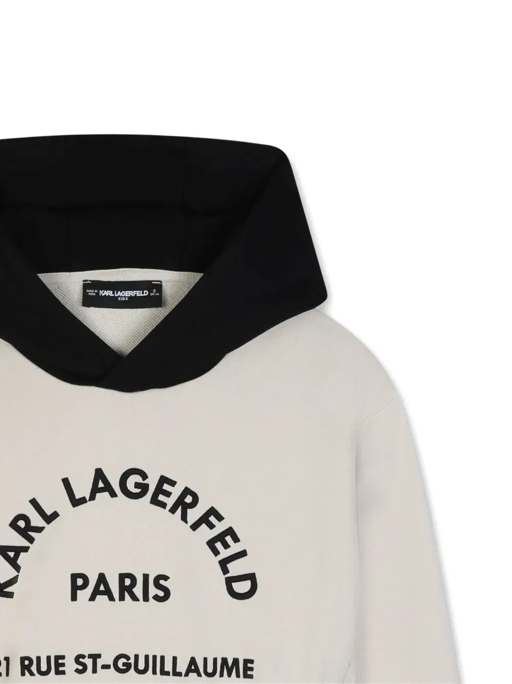 Худи с логотипом Karl Lagerfeld Kids, бежевый — фото 3