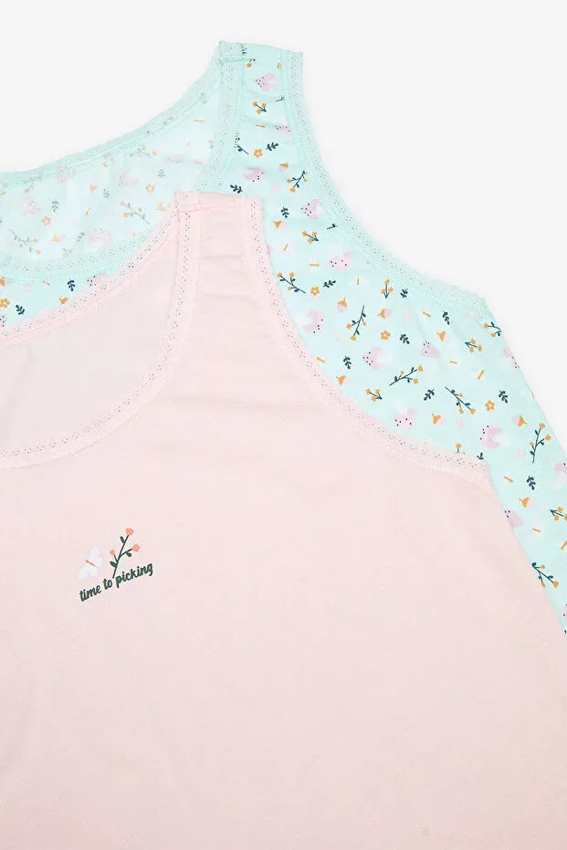 Детское нижнее белье для девочек хлопковое комплект из 2 предметов Penti, Multicolor — фото 4