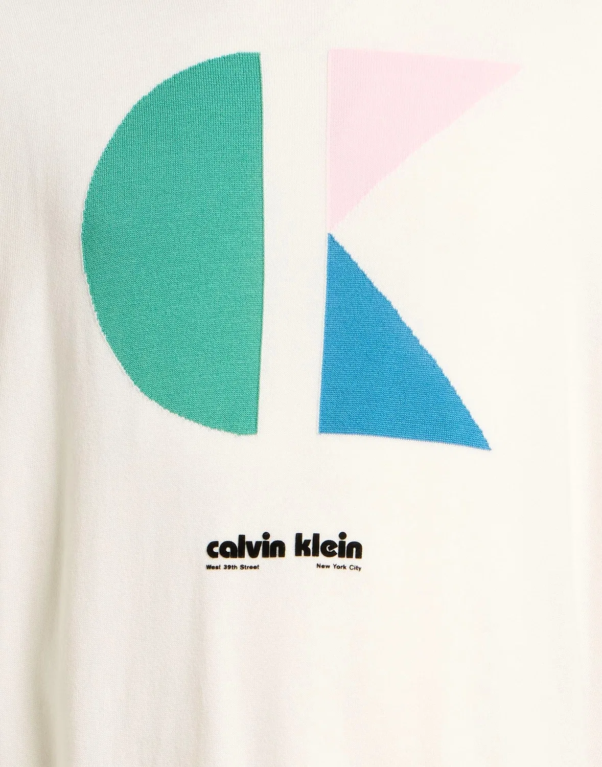 Мужской джемпер с вышивкой Calvin Klein, белый — фото 4