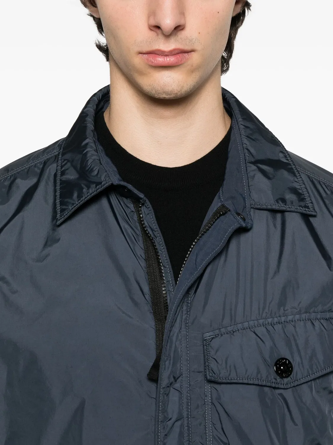 Куртка на молнии с карманами Stone Island, синий — фото 4