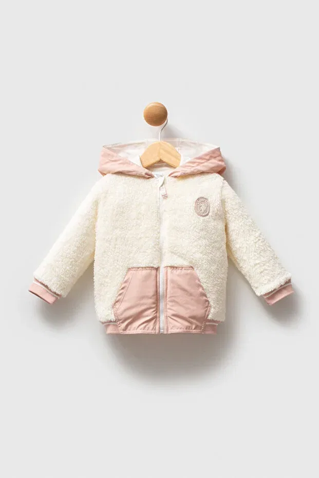 Детское зимнее пальто для девочек с капюшоном U.S. Polo Assn., White