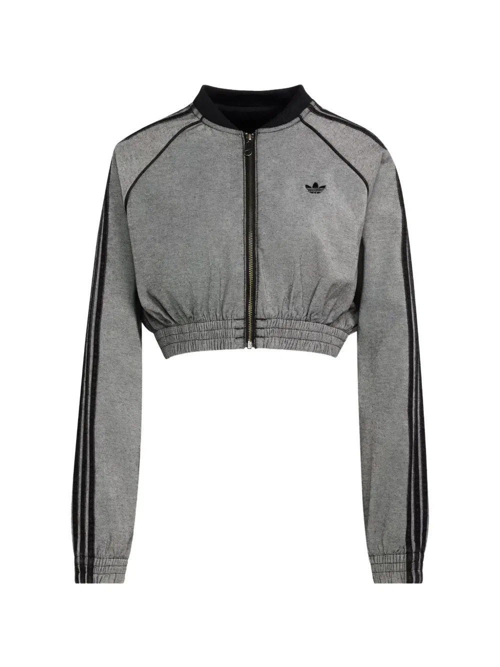 Укороченная джинсовая куртка SST Adidas, серый