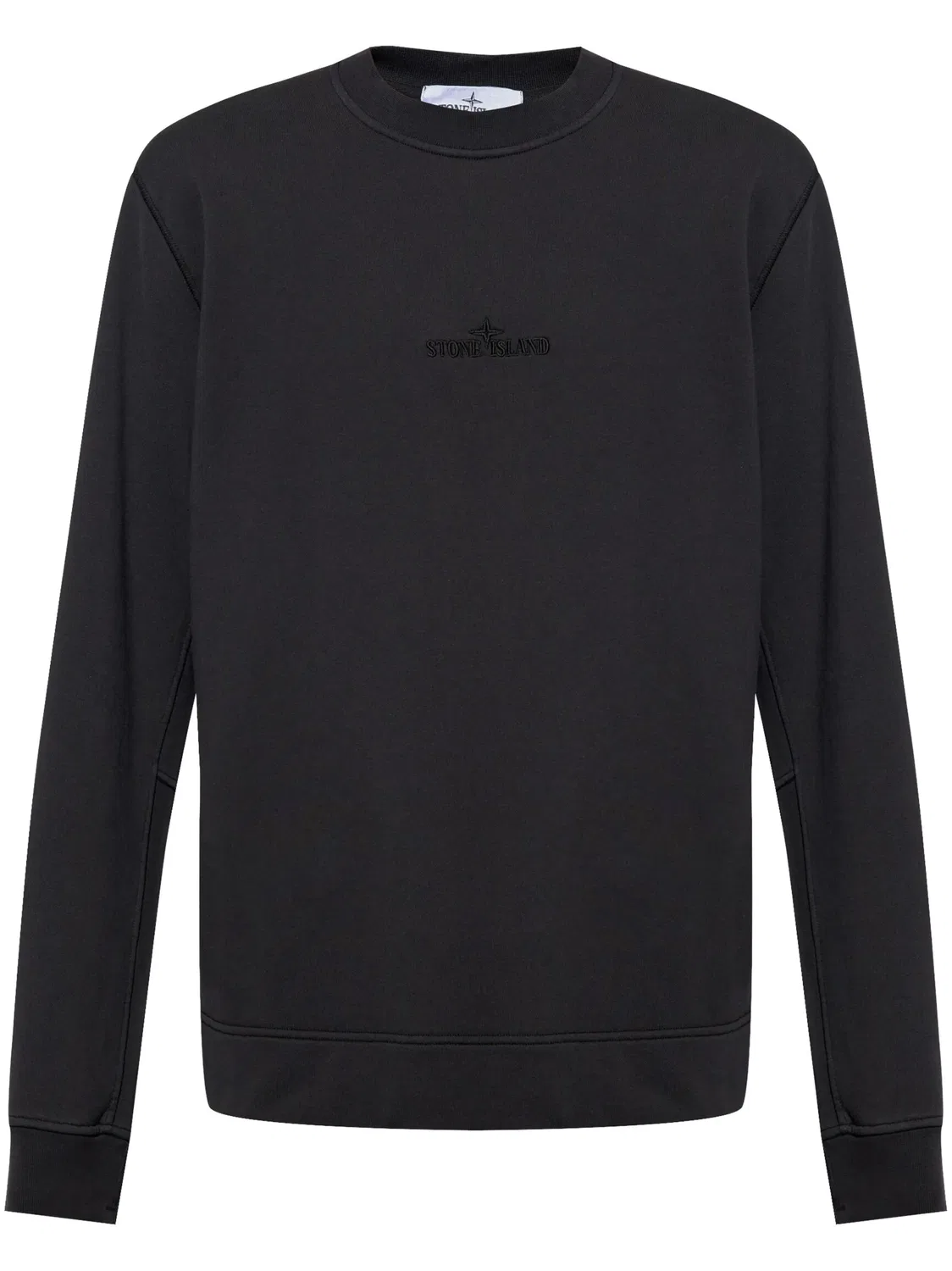 Stone Island Свитшот с вышитым логотипом, черный
