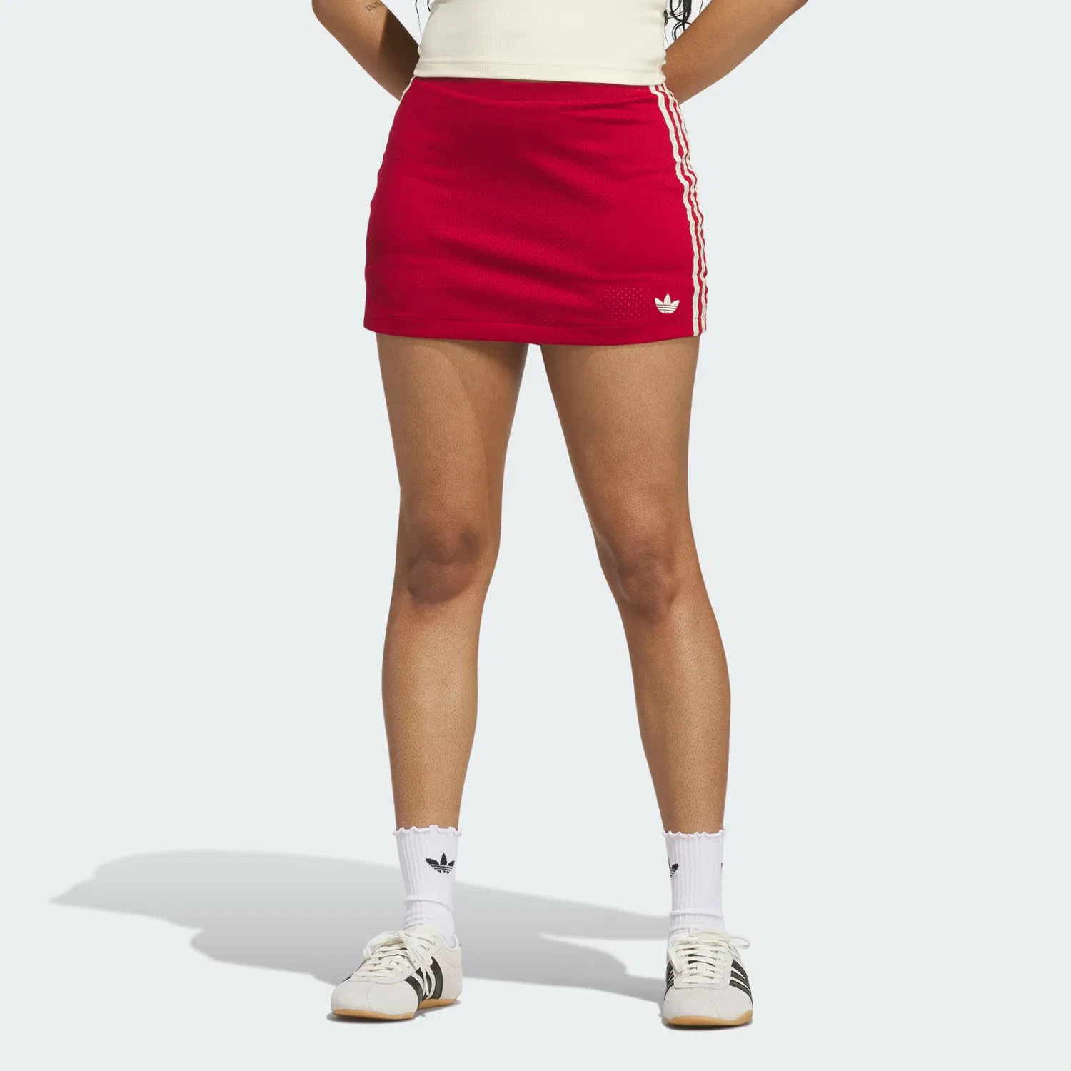 Женская юбка из сетки с внутренними шортами Adidas Originals, Team Victory Red