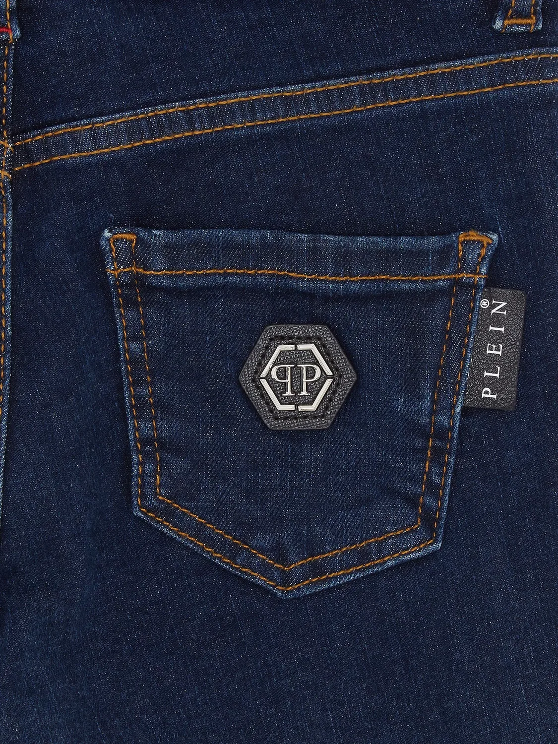 Джинсы с градиентным эффектом прямого кроя Philipp Plein, синий — фото 2