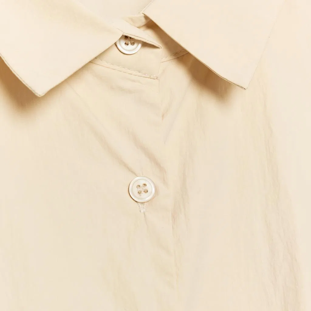 Женская рубашка с отложным воротником Cream ZARA, Cream — фото 4