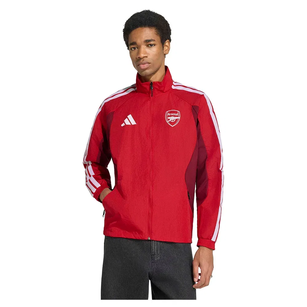 Мужская куртка с воротником-стойкой Adidas Arsenal FC Home Anthem, Red