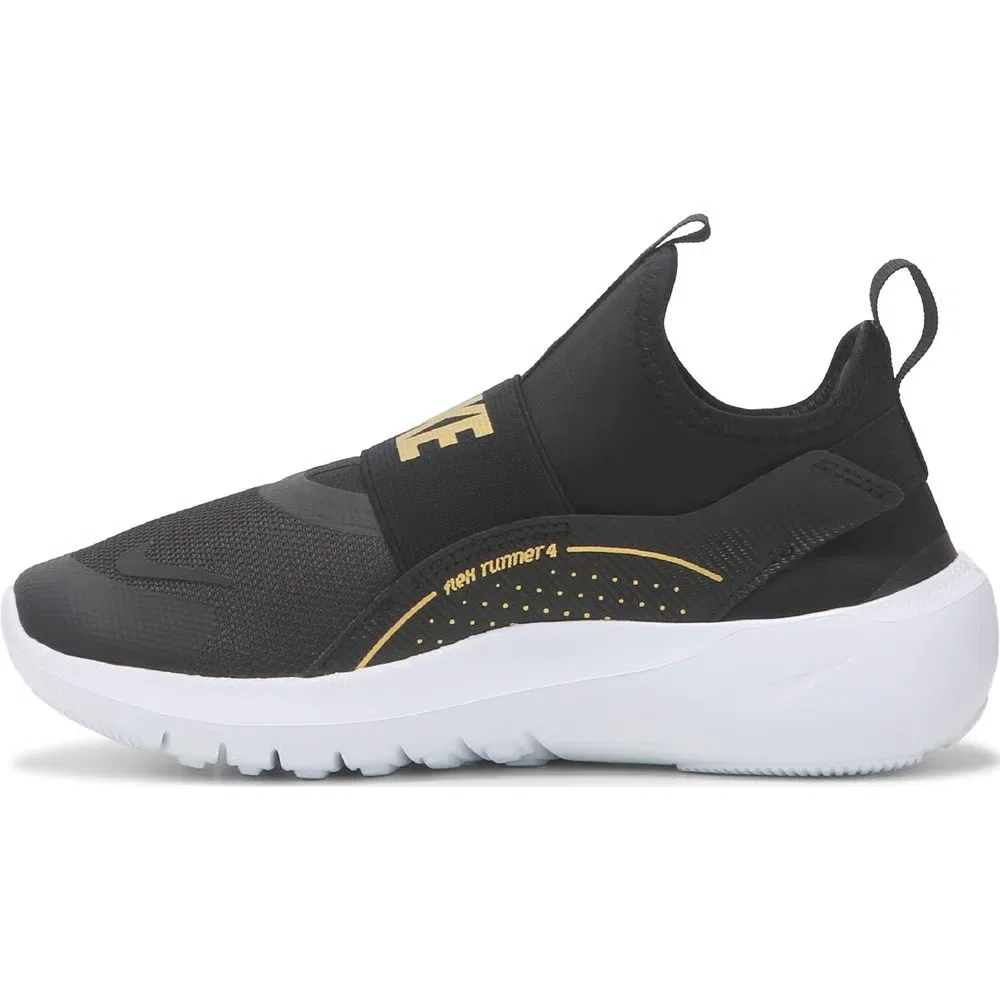Детские кроссовки Flex Runner 4 без шнурков для малышей Nike, Black/Gold — фото 3