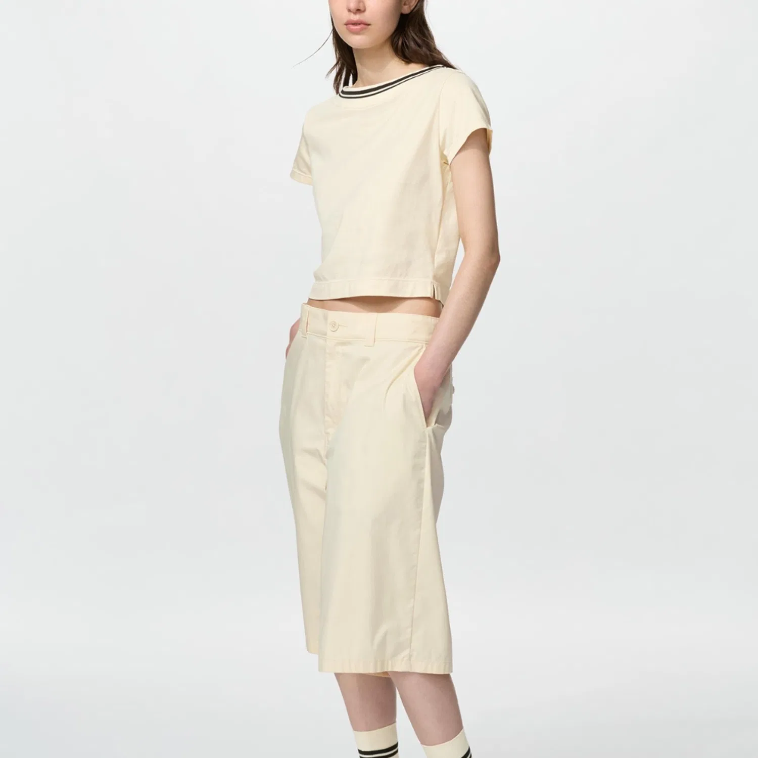 Футболка Francesco Risso, Light Beige, UNIQLO — фото 3