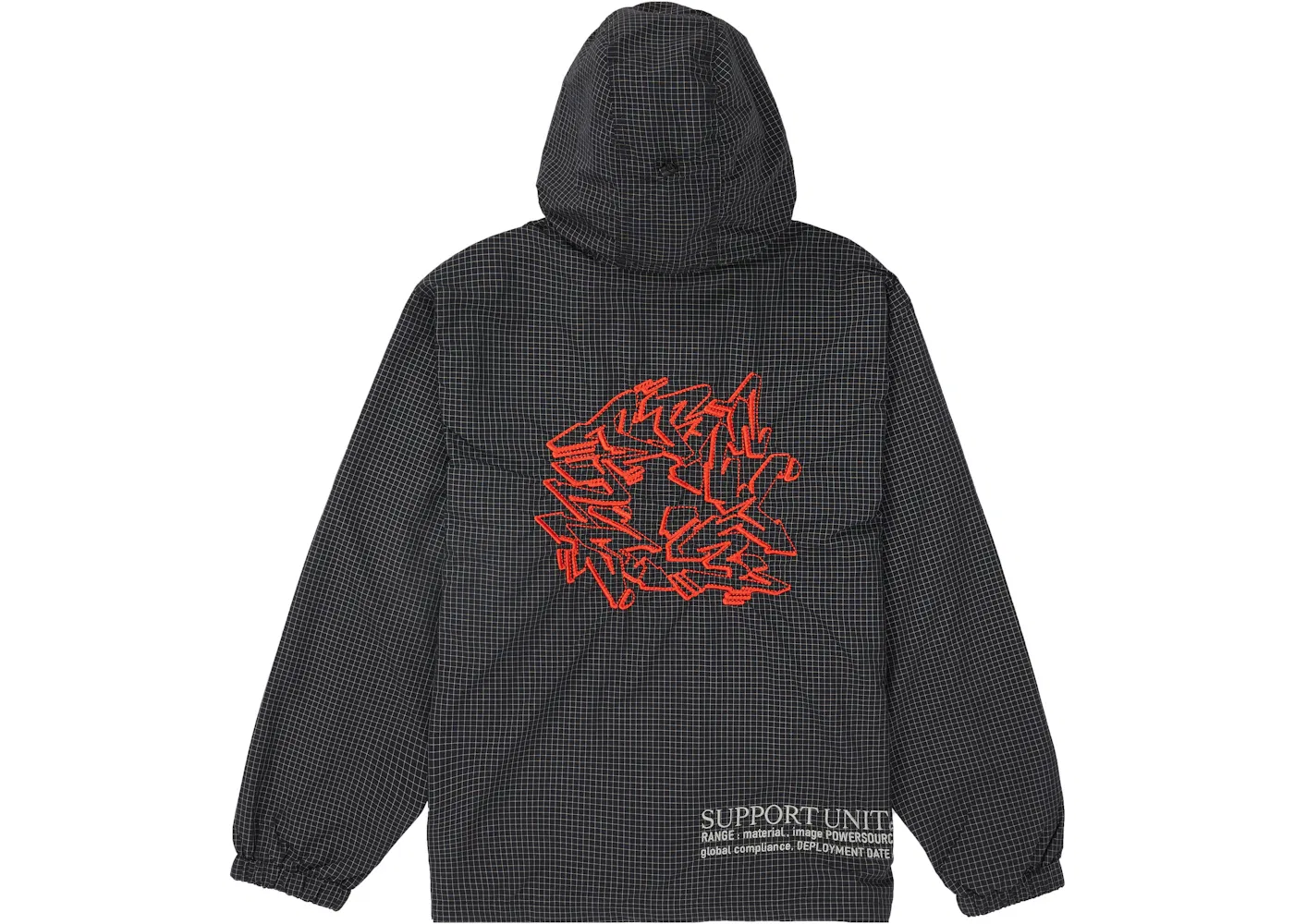 Мужская куртка из нейлона ripstop Supreme Support Unit Nylon Ripstop Jacket, Black