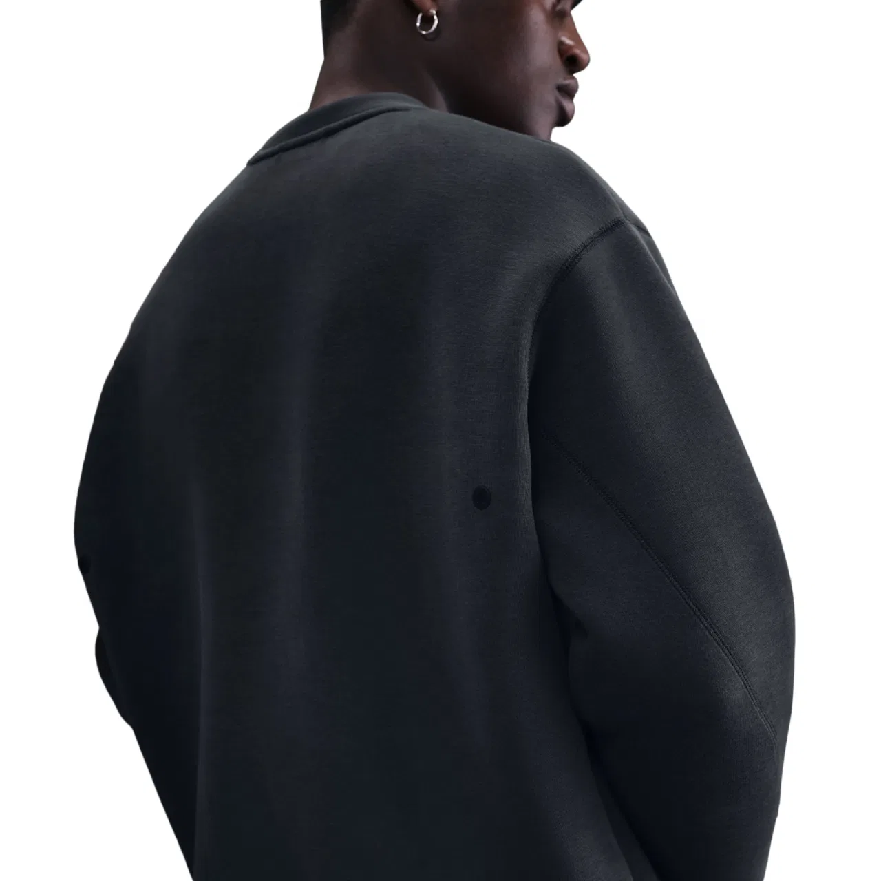 Мужская толстовка Tech Fleece Crew Nike, цвет Black/Anthracite — фото 2