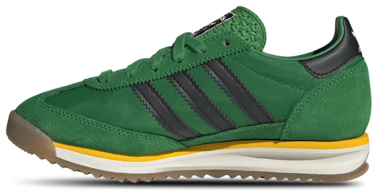 Детские кроссовки для мальчиков с кожаным и текстильным верхом SL 72 adidas, Green Black — фото 2