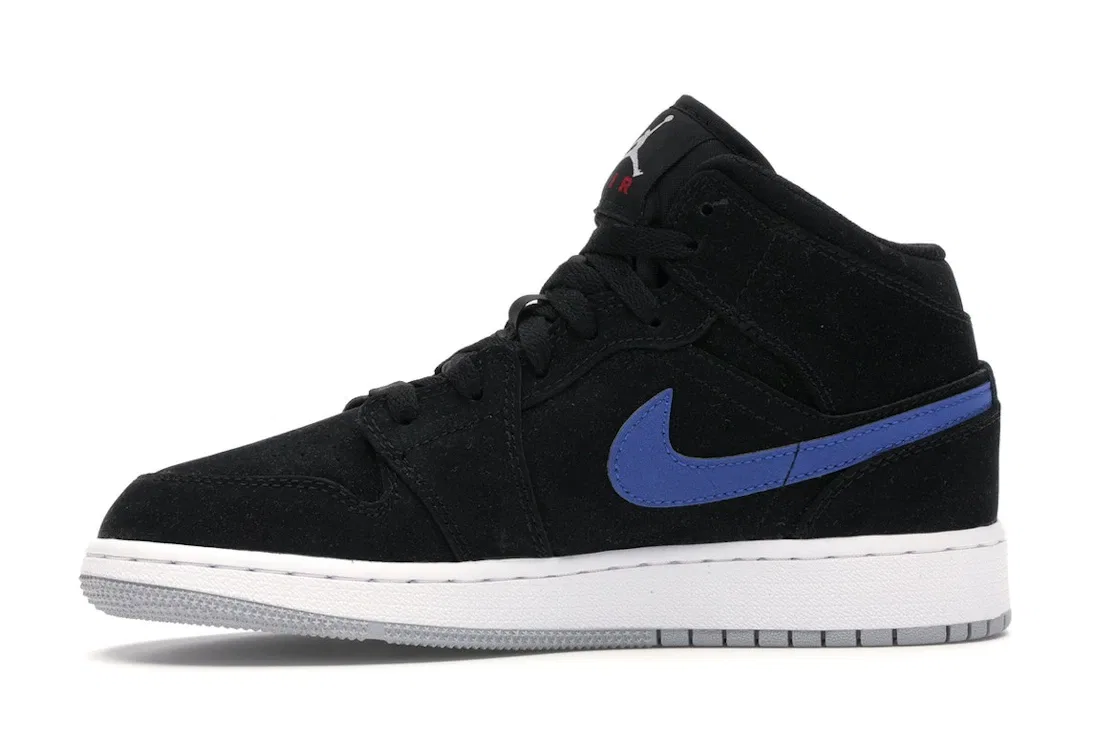 Детские кроссовки Lifestyle Jordan 1 Mid Jordan, Black/Varsity Red/Varsity Royal/White/Cement Grey — фото 3