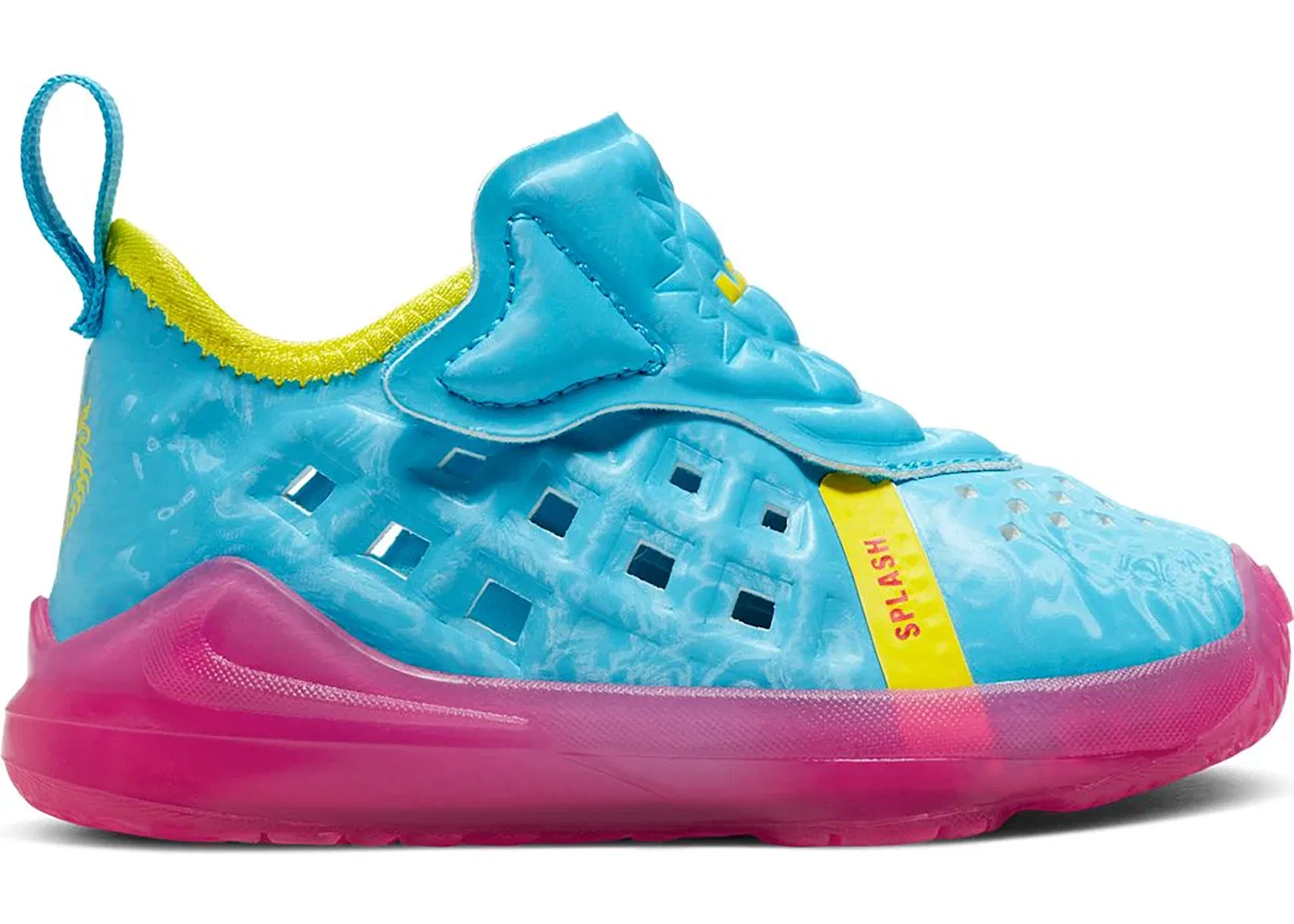 Детские кроссовки для мальчиков с принтом Nike LeBron 17 Dunked Nike, Blue Fury/Fire Pink-Opti Yellow