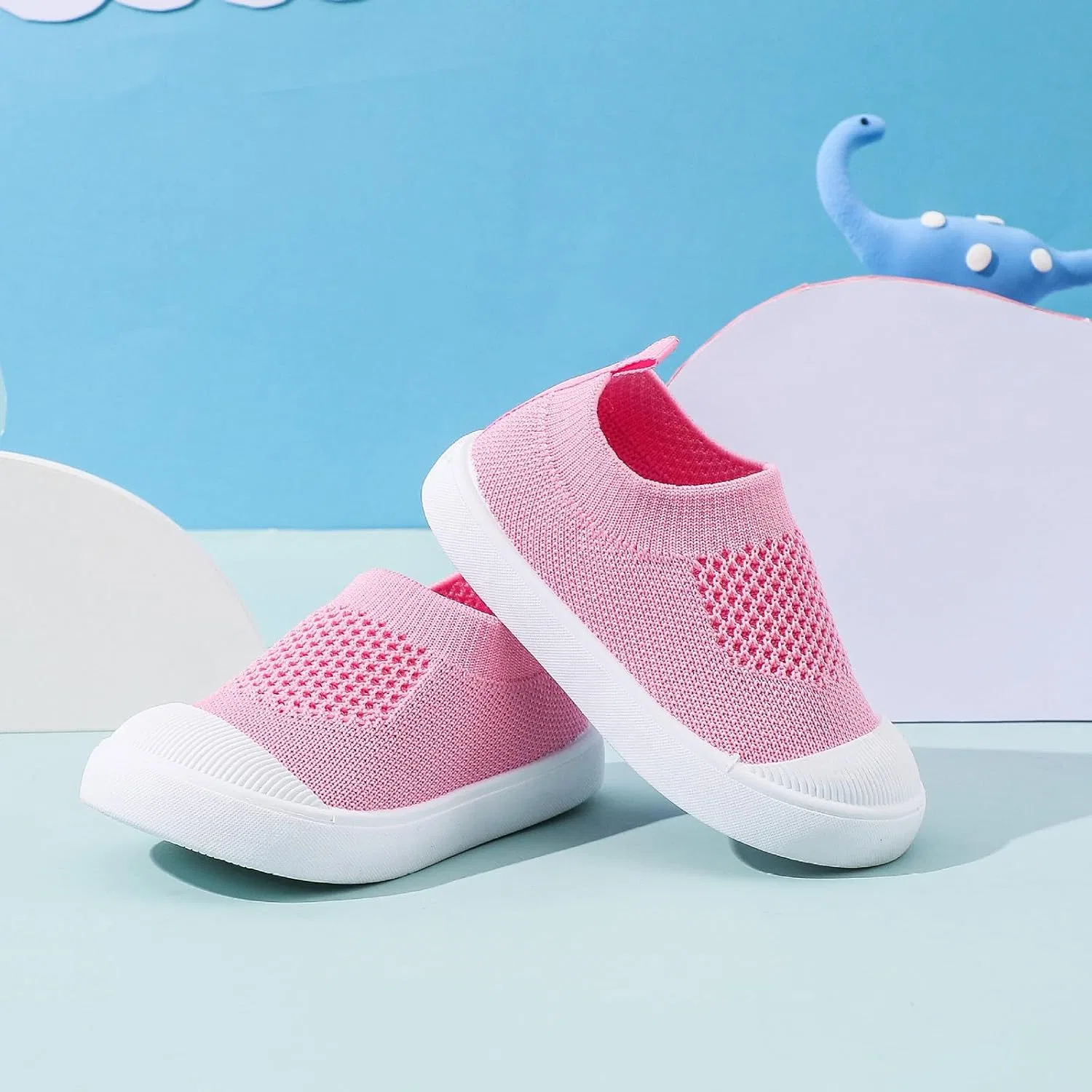 Детские кроссовки для мальчиков легкие дышащие, Pink — фото 3
