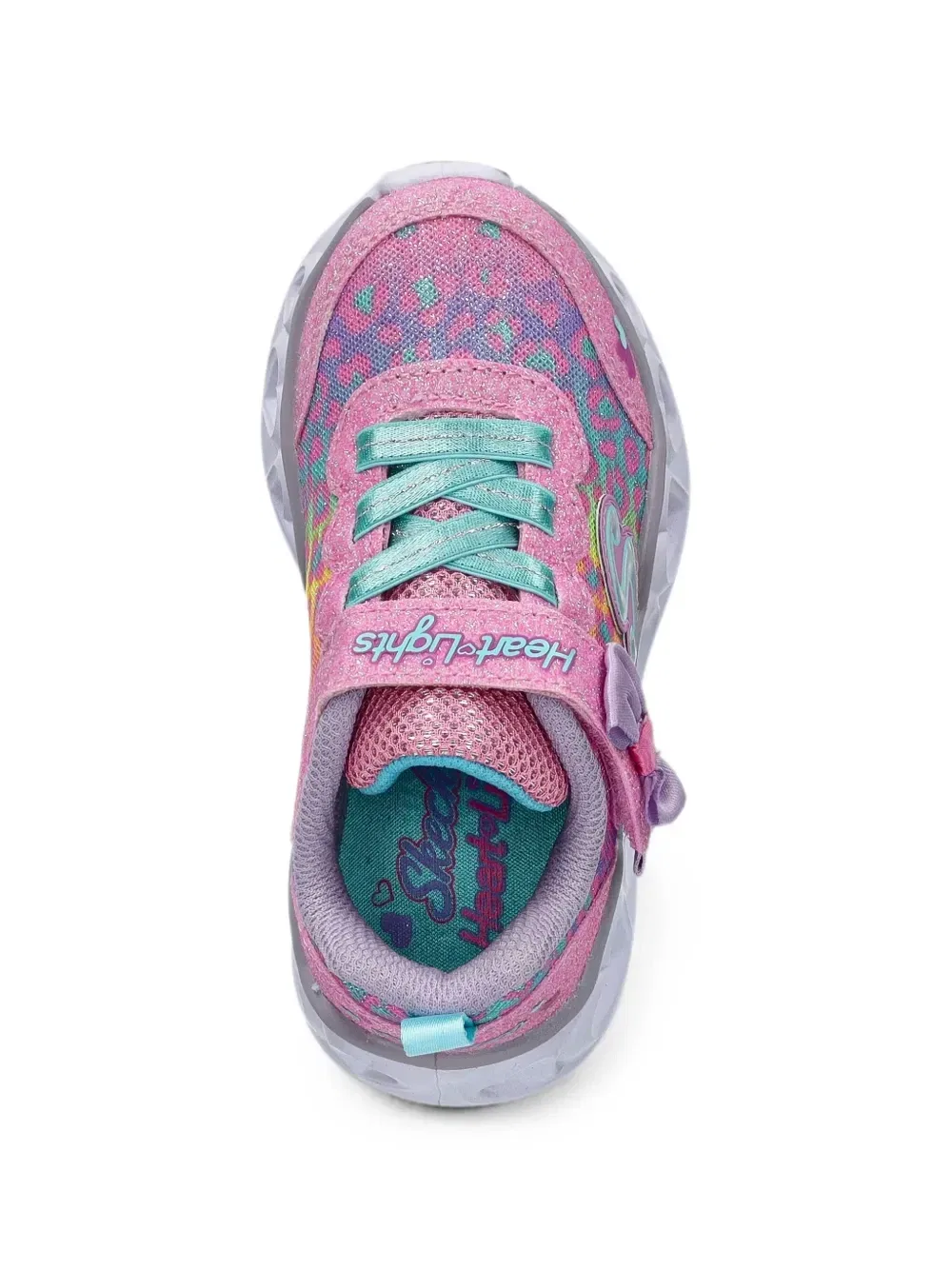 Кроссовки Heart Lights с бантом Skechers, розовый — фото 4