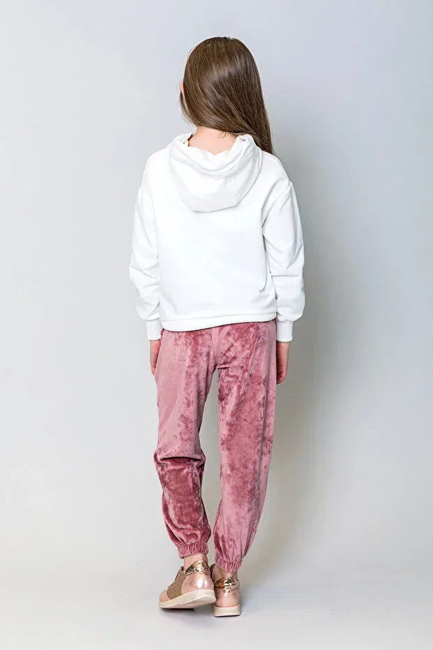 Детские спортивные штаны для девочек вельветовые Incity, Pink — фото 4