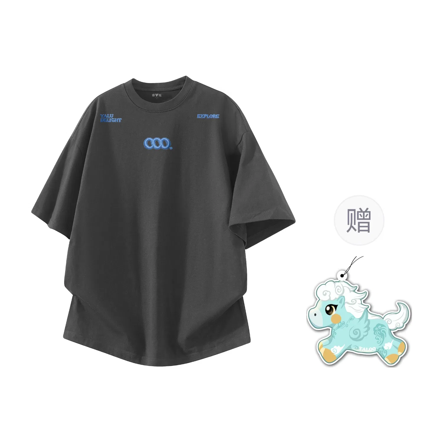 Детская футболка с круглым вырезом Unisex YALU — фото 3