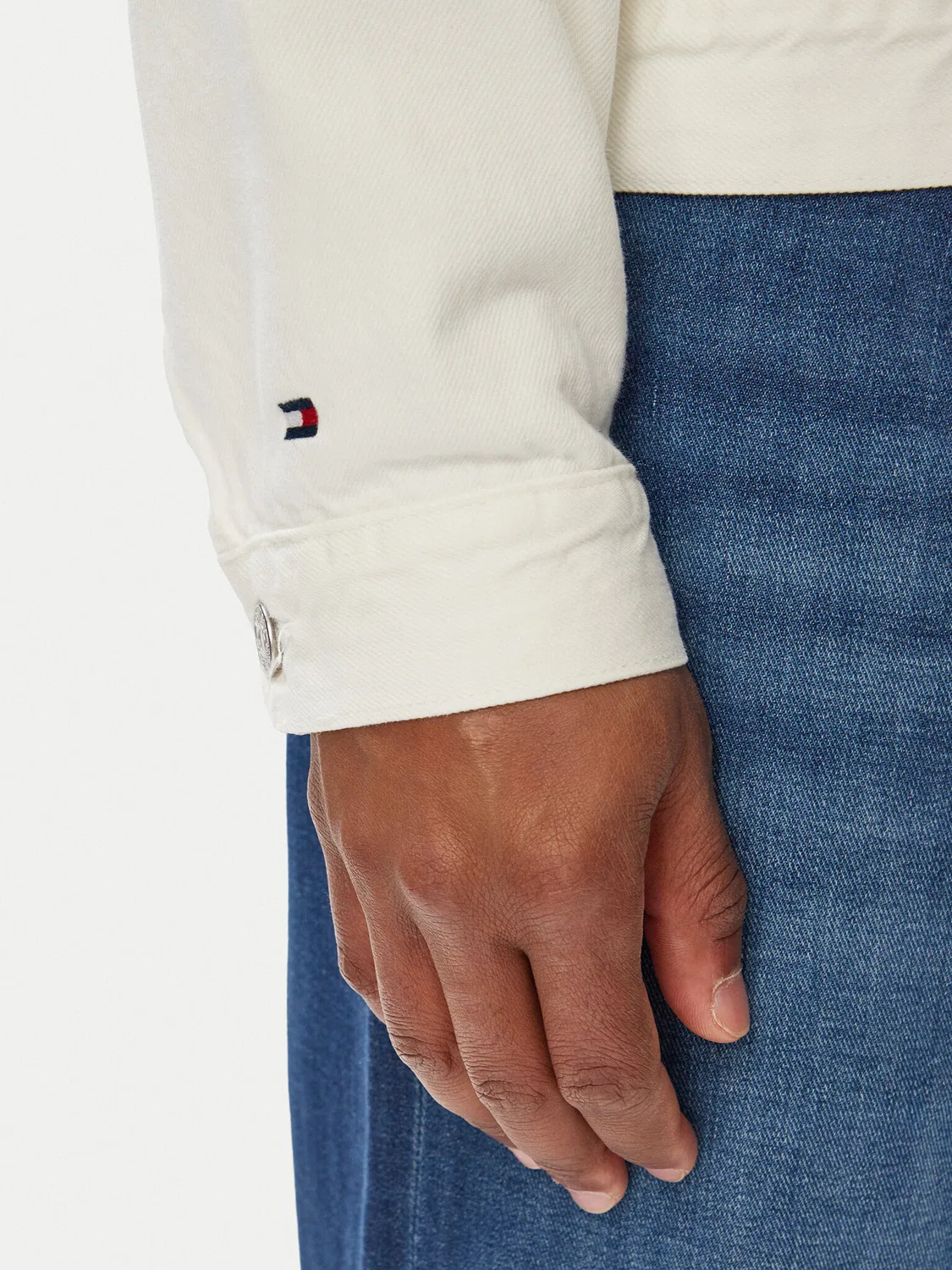 Мужская джинсовая куртка стандартного кроя Tommy Hilfiger, белый — фото 4