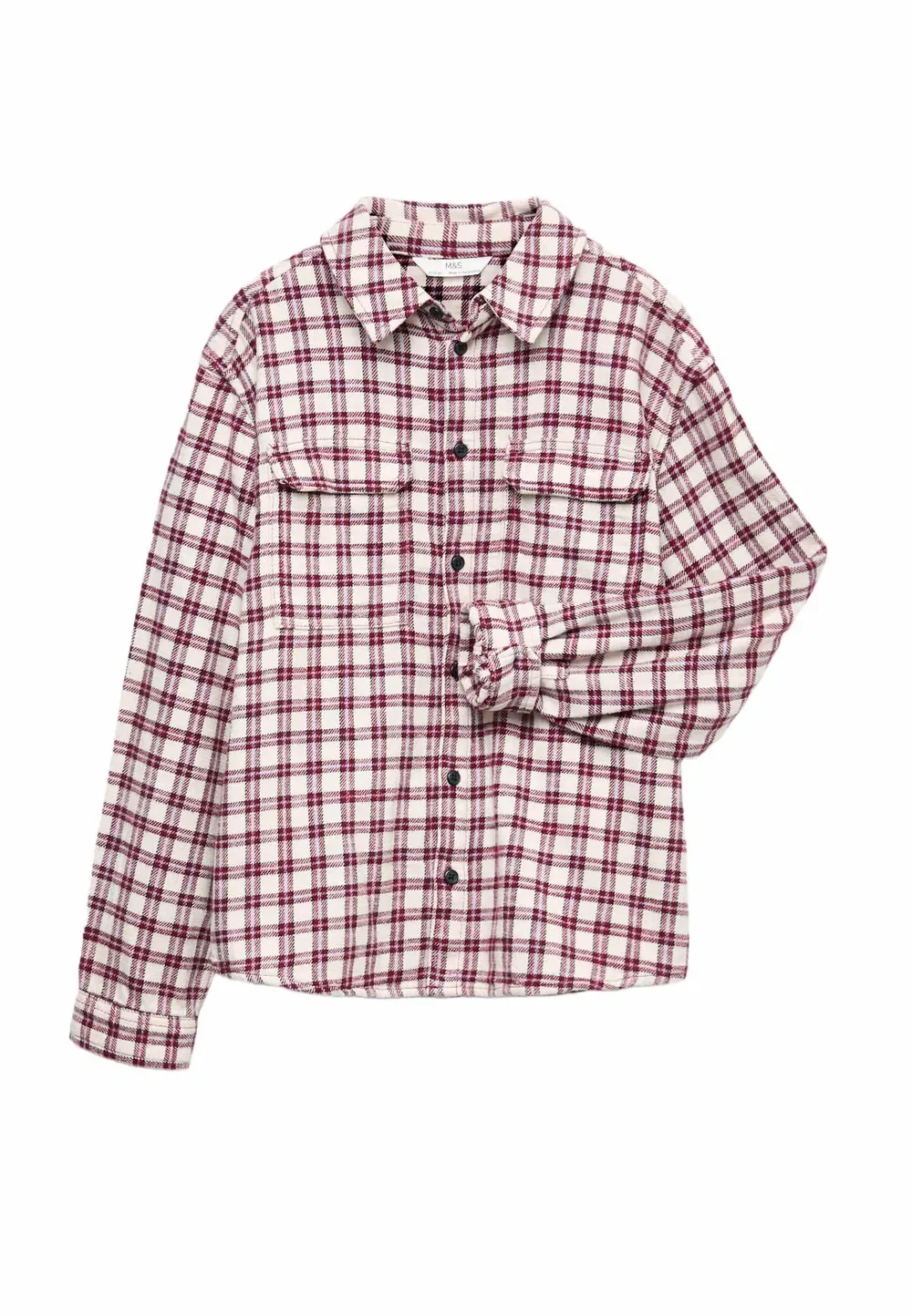 Рубашка в мелкую клетку Marks & Spencer, Red Mix — фото 4