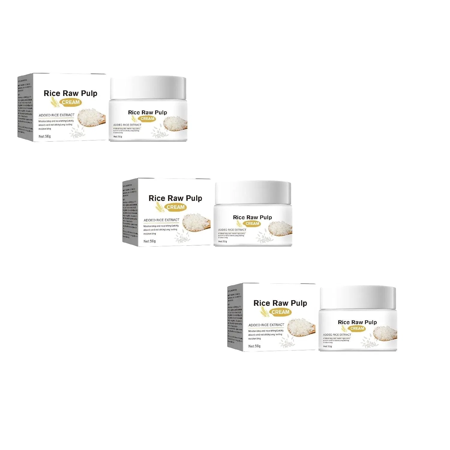 Крем для лица Rice Face Cream Generisch, 3 шт., 150 г