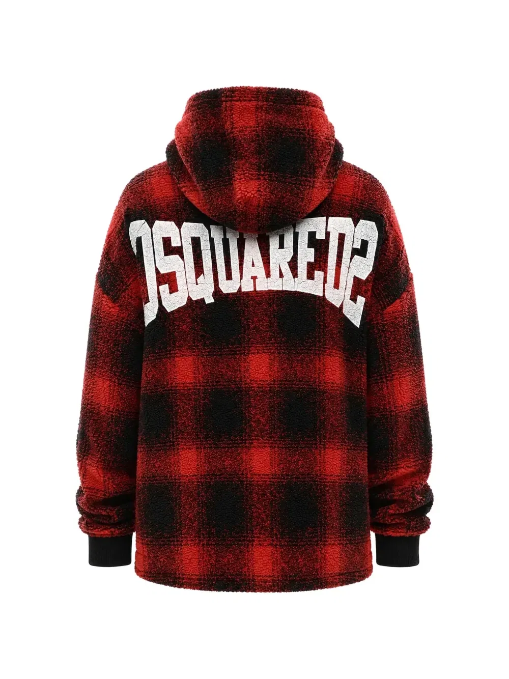 Клетчатая куртка с капюшоном Dsquared2, красный — фото 2
