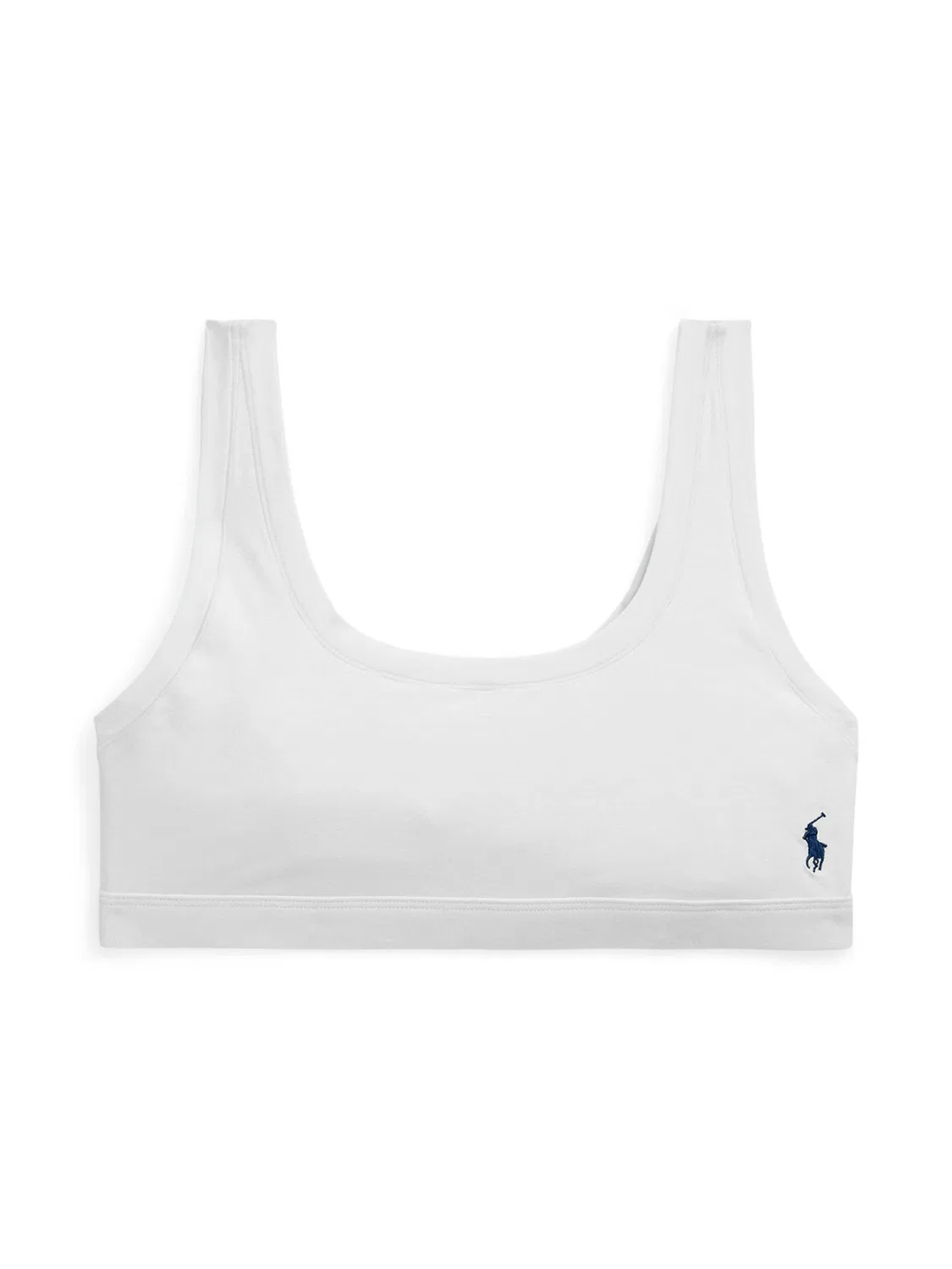 Бюстгальтер-бралетт Polo Ralph Lauren Club Cotton белого цвета