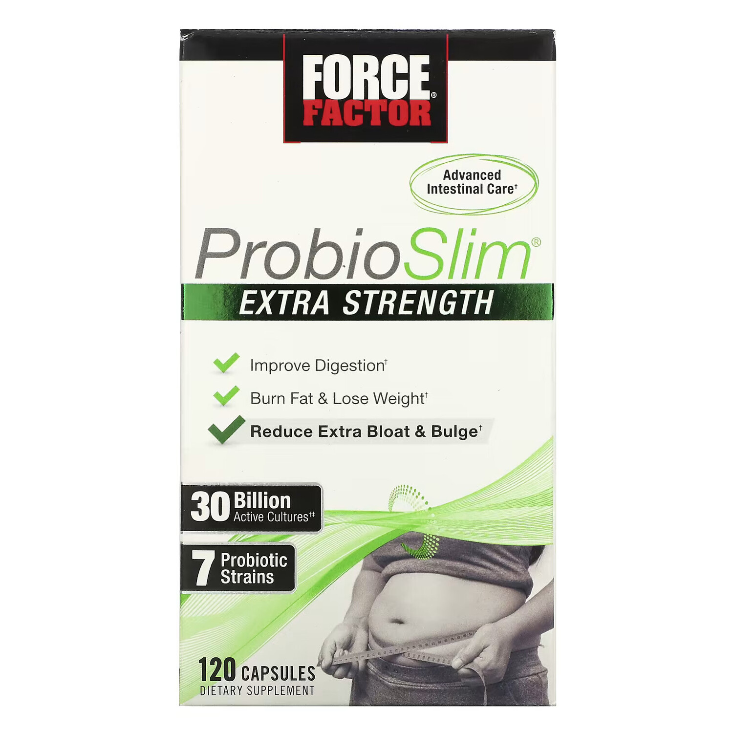 

Force Factor, ProbioSlim, повышенной силы действия, 30 млрд КОЕ, 120 капсул