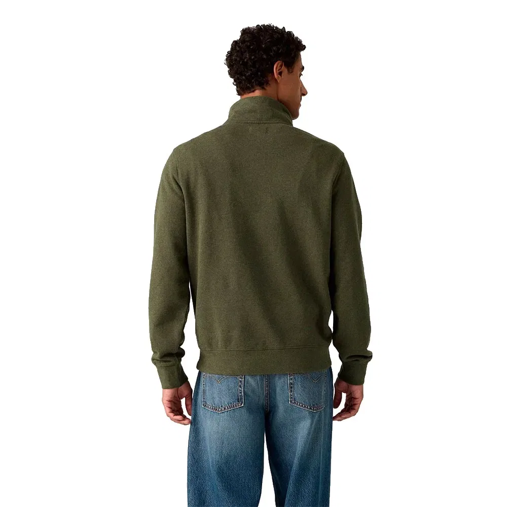 Мужской свитшот с четверть-застежкой Original Levi's, Green — фото 2