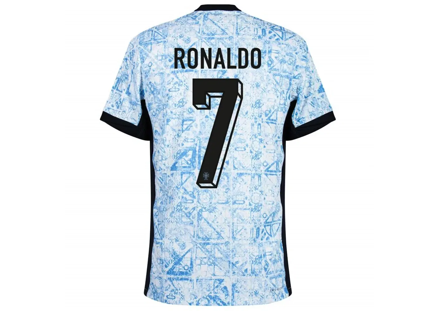 Мужская футболка с принтом ADV Authentic Nike Portugal 2024/25 Ronaldo Match Away, Sail University Blue Pitch Blue — фото 2