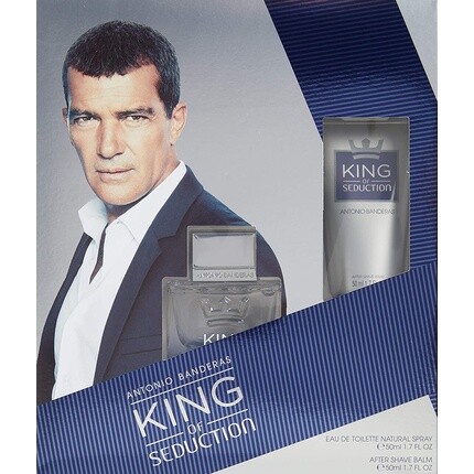 Подарочный набор Antonio Banderas King of Seduction EDT Spray 50ml + бальзам после бритья 50ml — фото 2