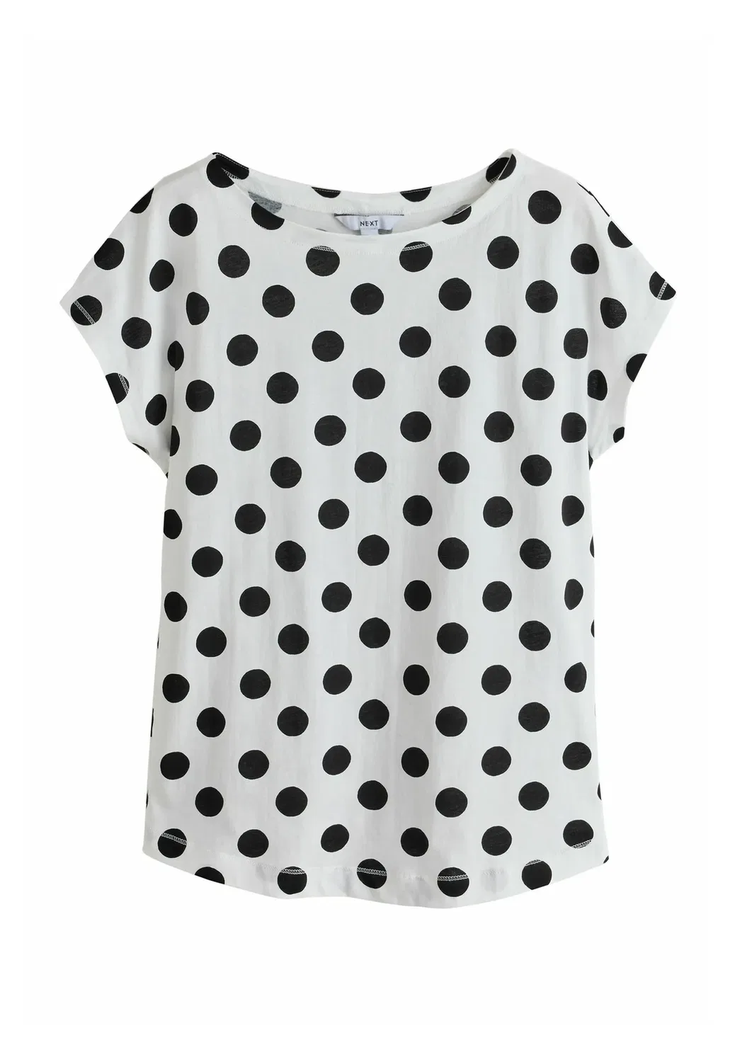 Футболка с коротким рукавом и принтом в виде кепки Next, White Polka Dot — фото 4