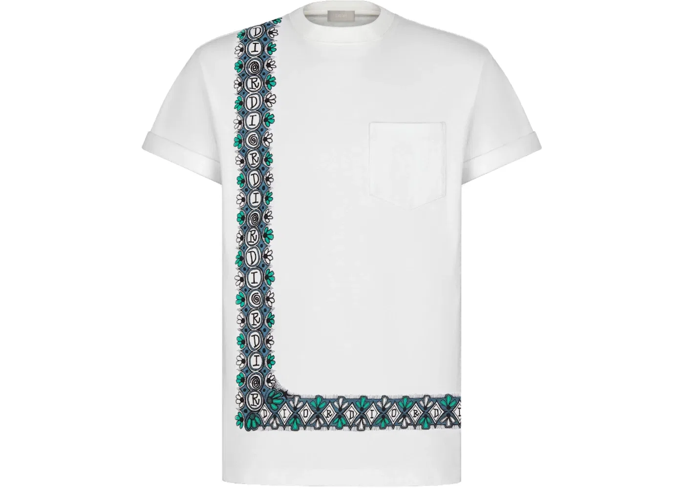 Мужская футболка с принтом Dior And Shawn Oversized T-Shirt Dior, White