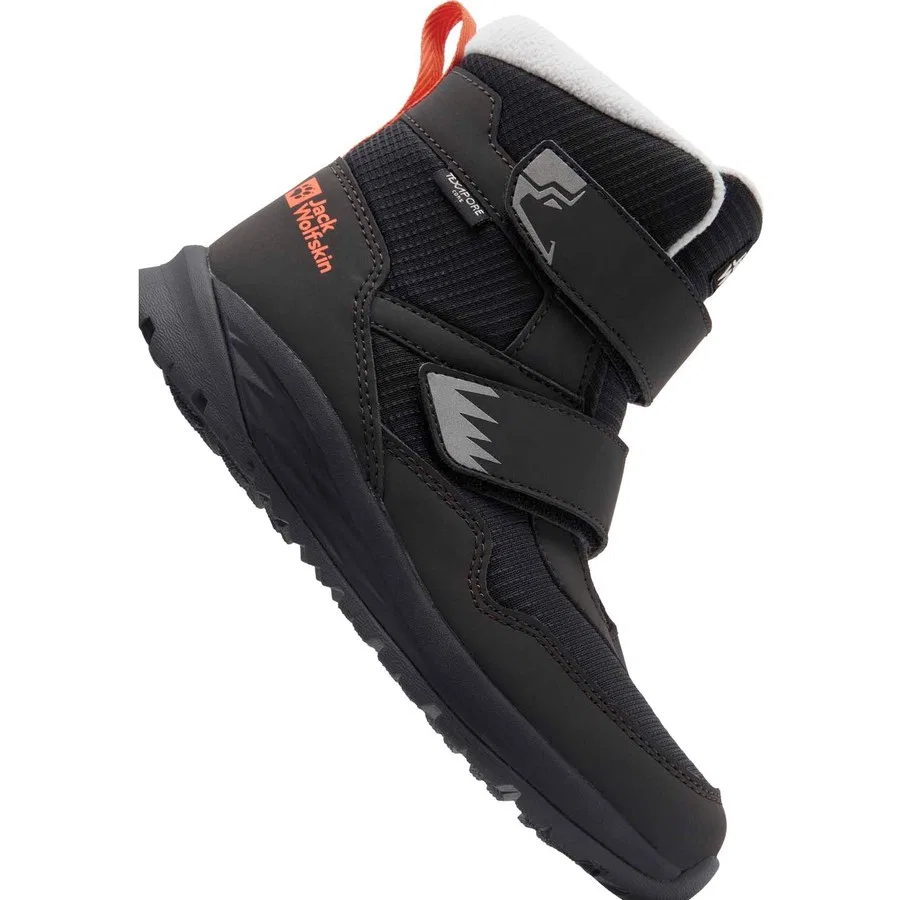 Детские зимние ботинки с мембраной Polar Bear-b Texapore Mid Vc Jack Wolfskin, Антрацитовый — фото 2