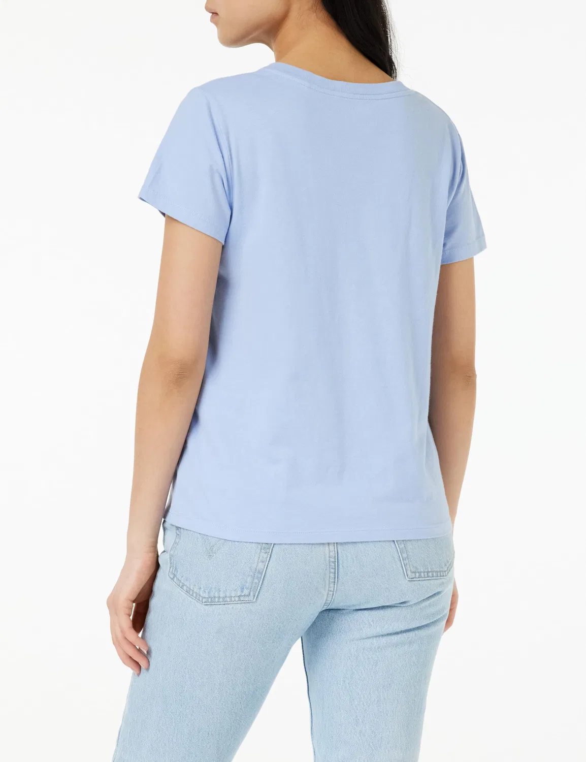 Женская футболка с V-образным вырезом Perfect Vneck Levi's, Brunnera Blue Cotton — фото 3