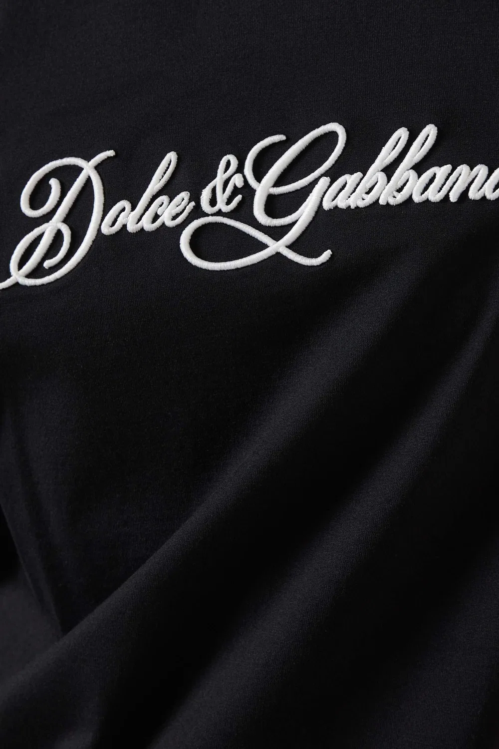 Футболка с коротким рукавом с принтом Script Logo Dolce & Gabbana, черный — фото 4
